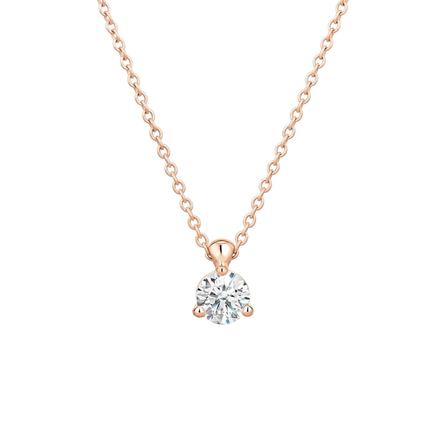 Classic Three Prong Solitaire Pendant