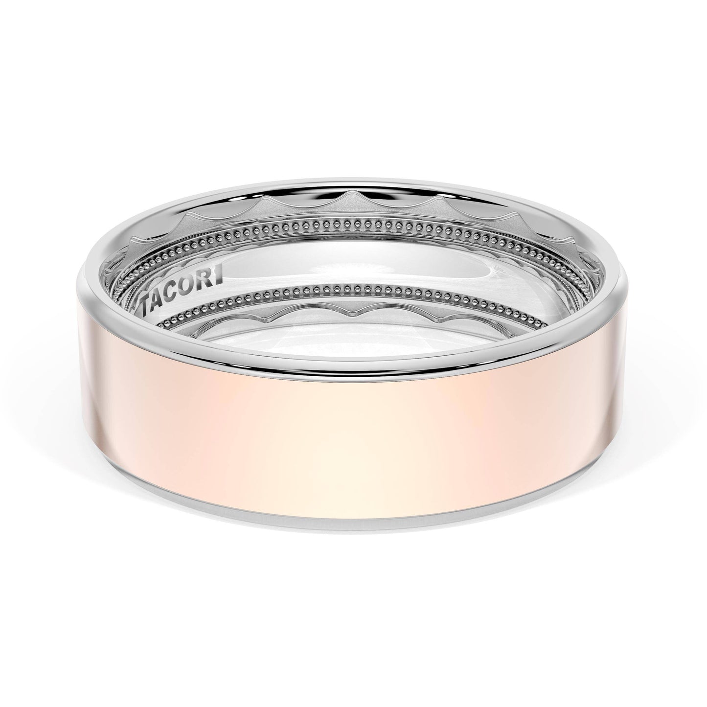 Flat High Polish Finish Wedding Band Style # 1665