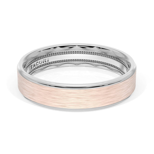 Flat Brush Finish Wedding Band Style # 1665