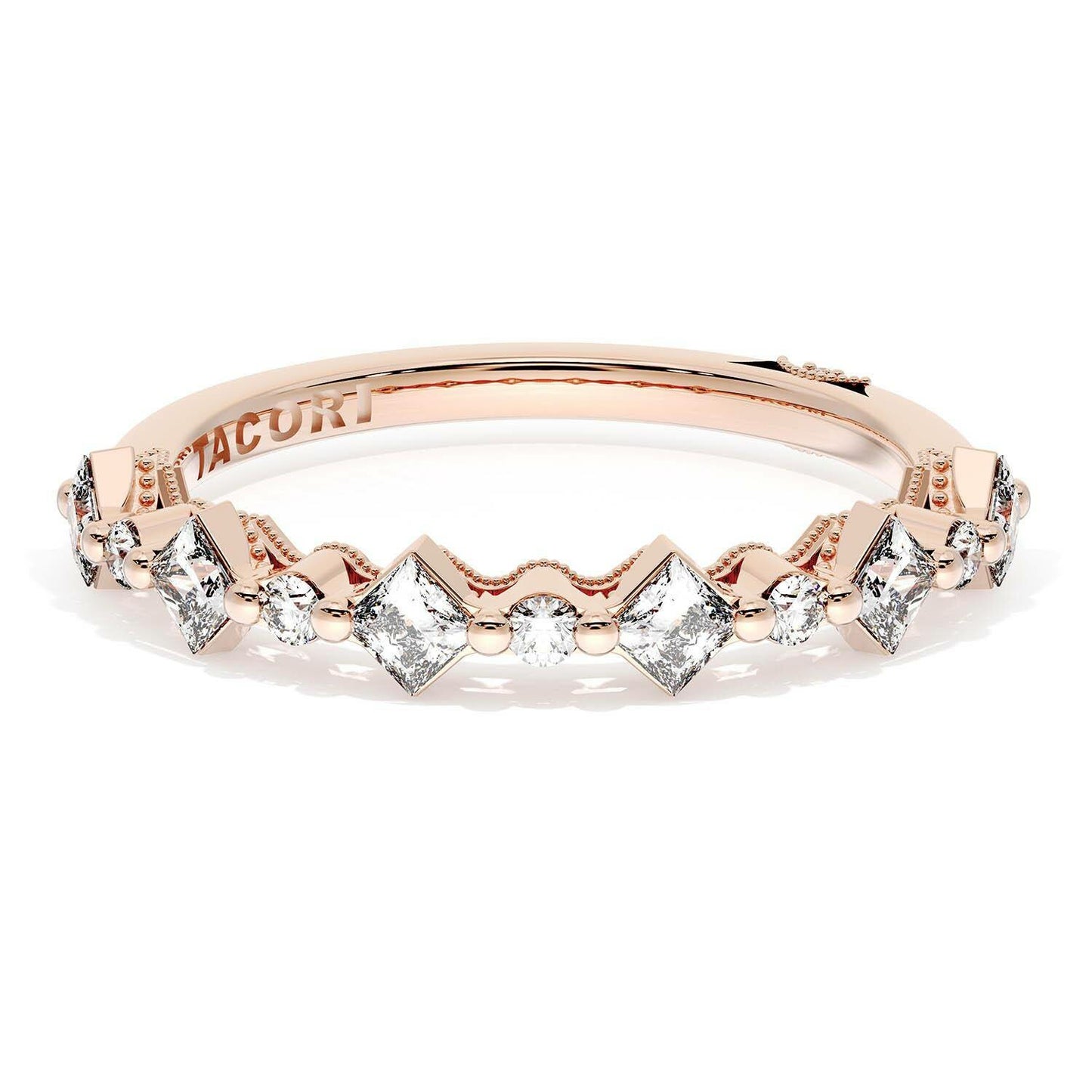 CarrÃ© and Round Diamond Wedding Band Style # 272937 B