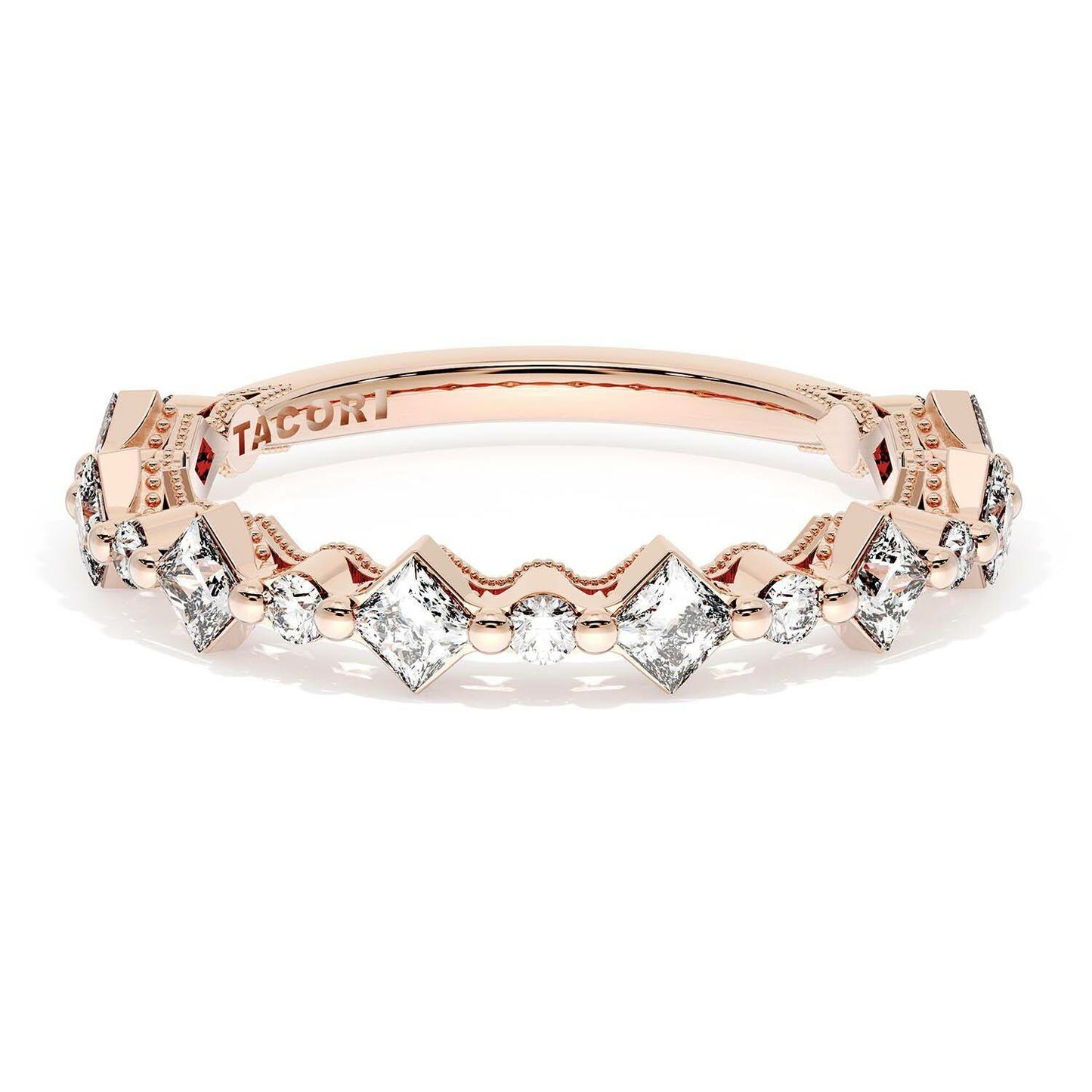 CarrÃ© and Round Diamond Wedding Band Style # 272937 B