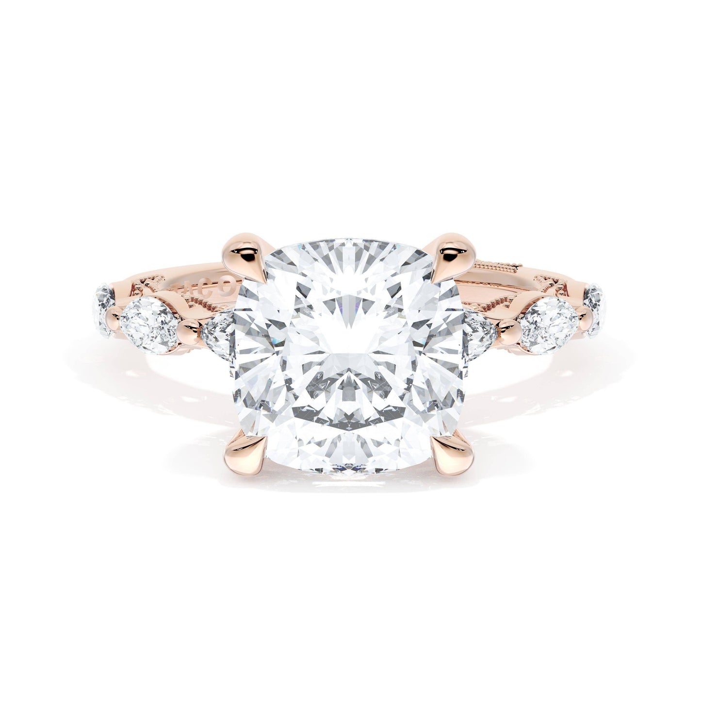 Cushion Solitaire Engagement Ring Style # 42228 CU