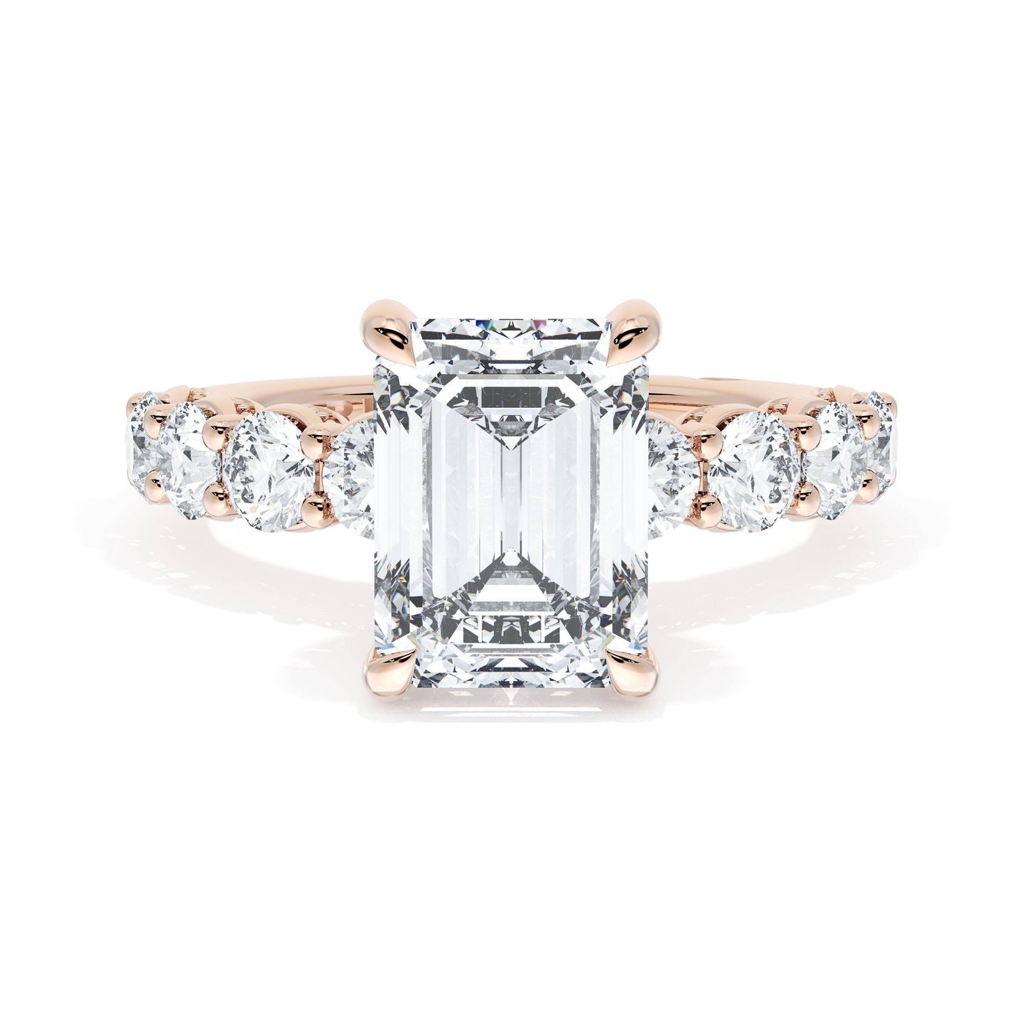 Emerald Solitaire Engagement Ring Style # 415 EC 95 X 7