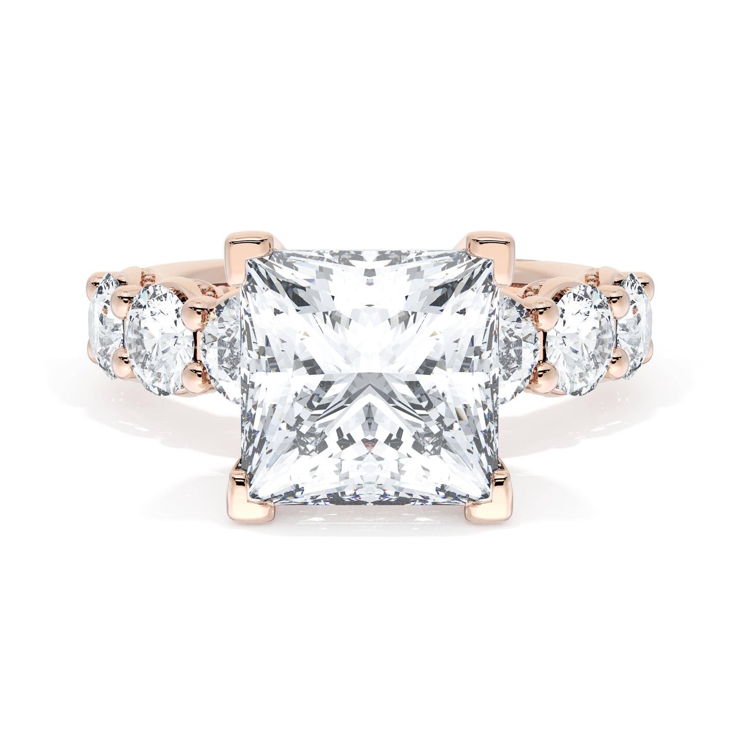Princess Solitaire Engagement Ring Style # 416 PR 9