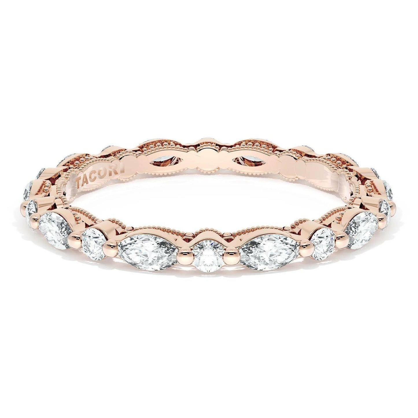 Marquise and Round Diamond Wedding Band Style # 272822 B 12