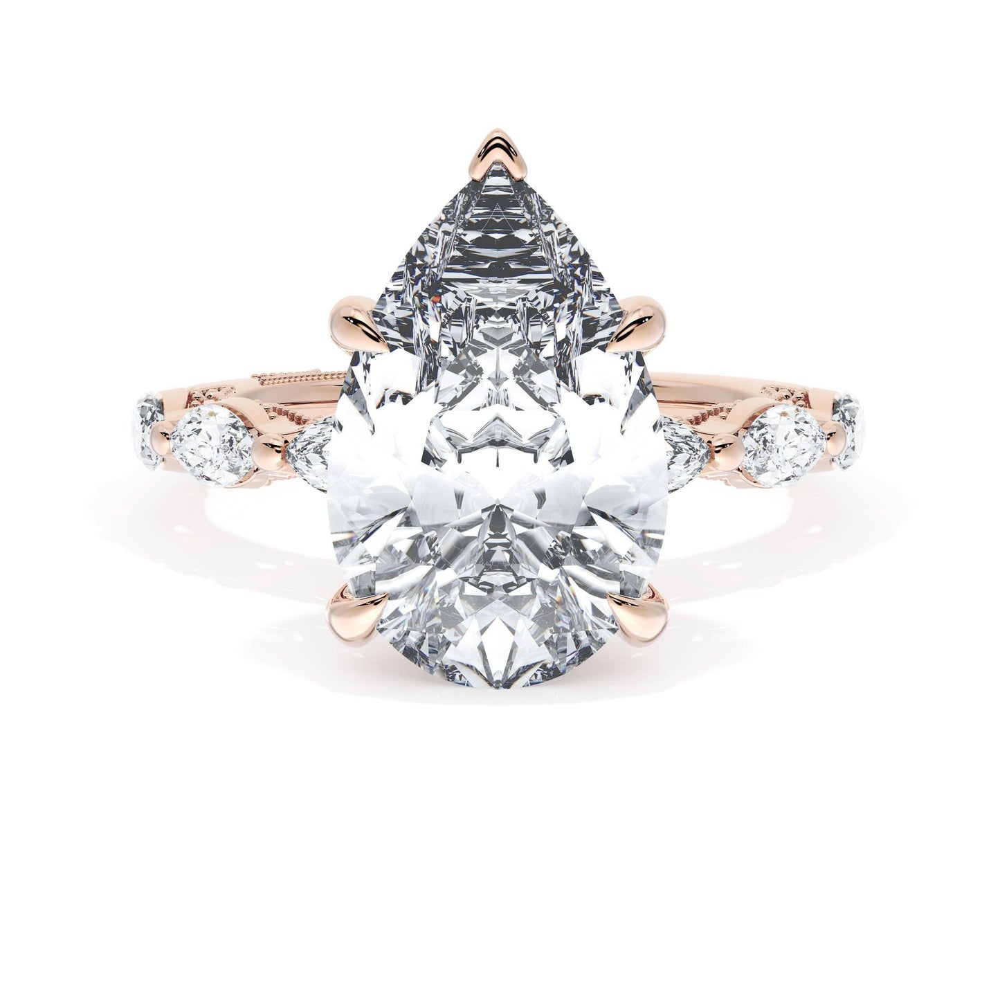 Pear Solitaire Engagement Ring Style # 4222