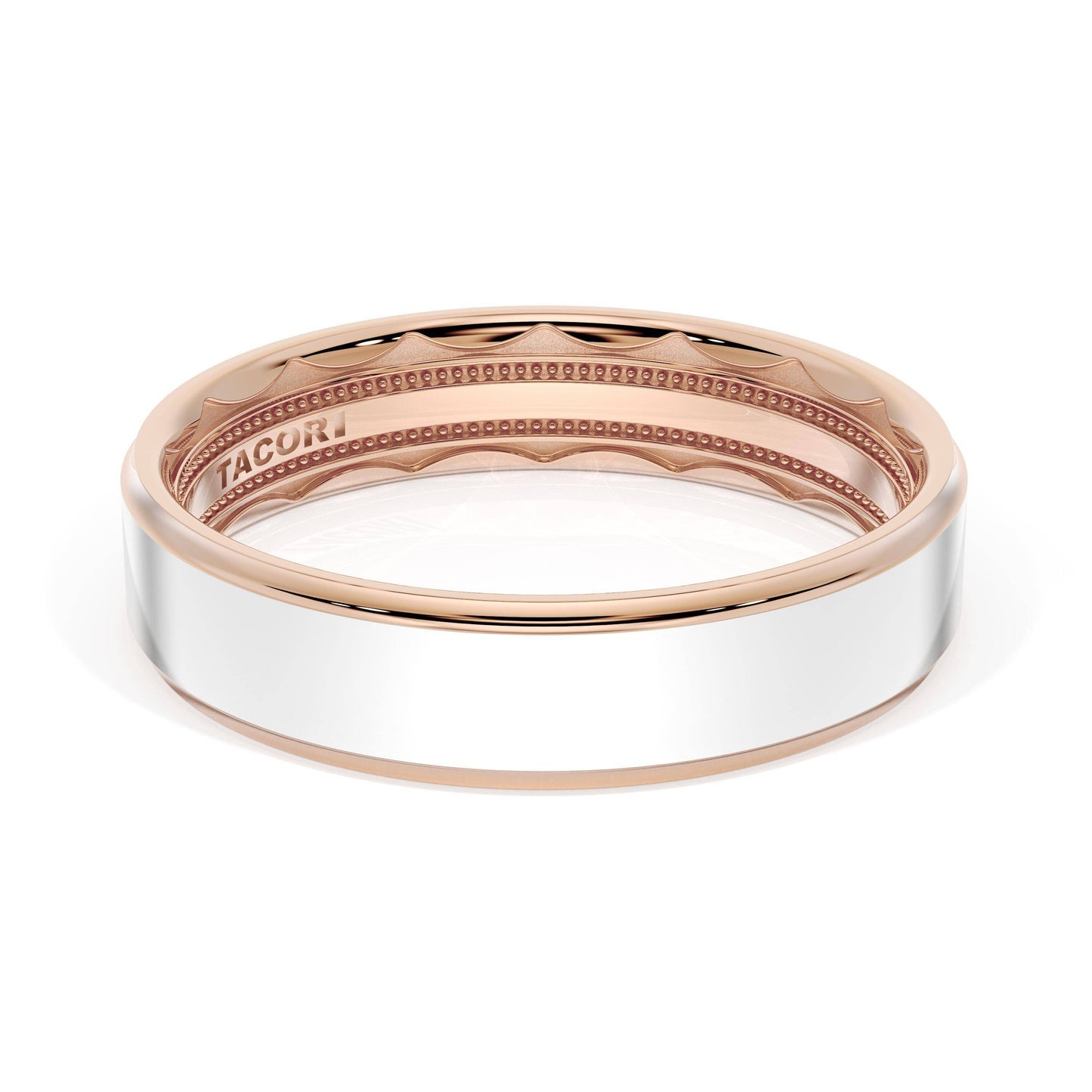 Flat High Polish Finish Wedding Band Style # 1665