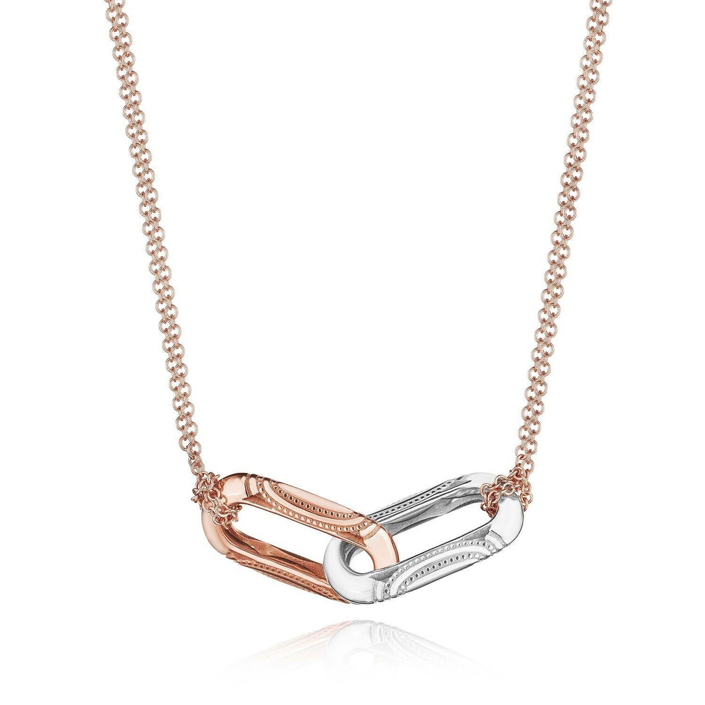 Double Link Pendant Necklace | Style FN 842
