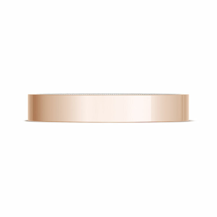 Classic Two-Tone Flat Wedding Band in High Polish Style # 15635