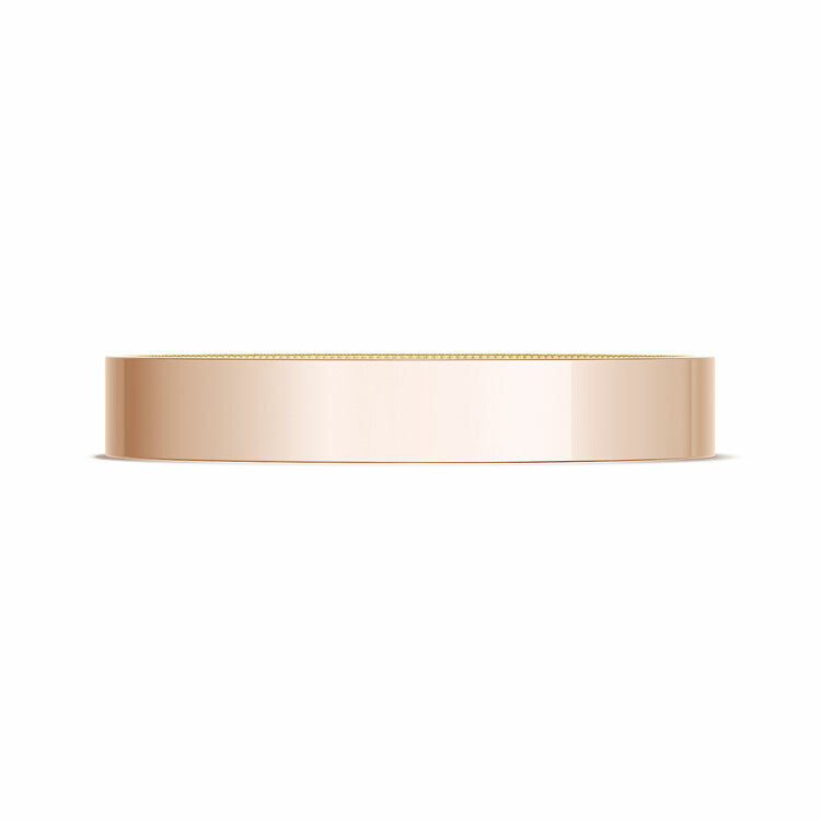 Classic Two-Tone Flat Wedding Band in High Polish Style # 15635