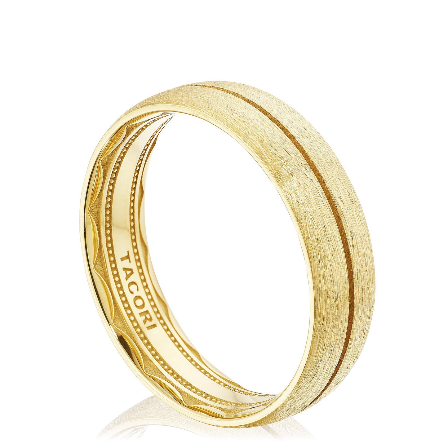 Classic Streamline in Brush Finish Wedding Band Style #142-6