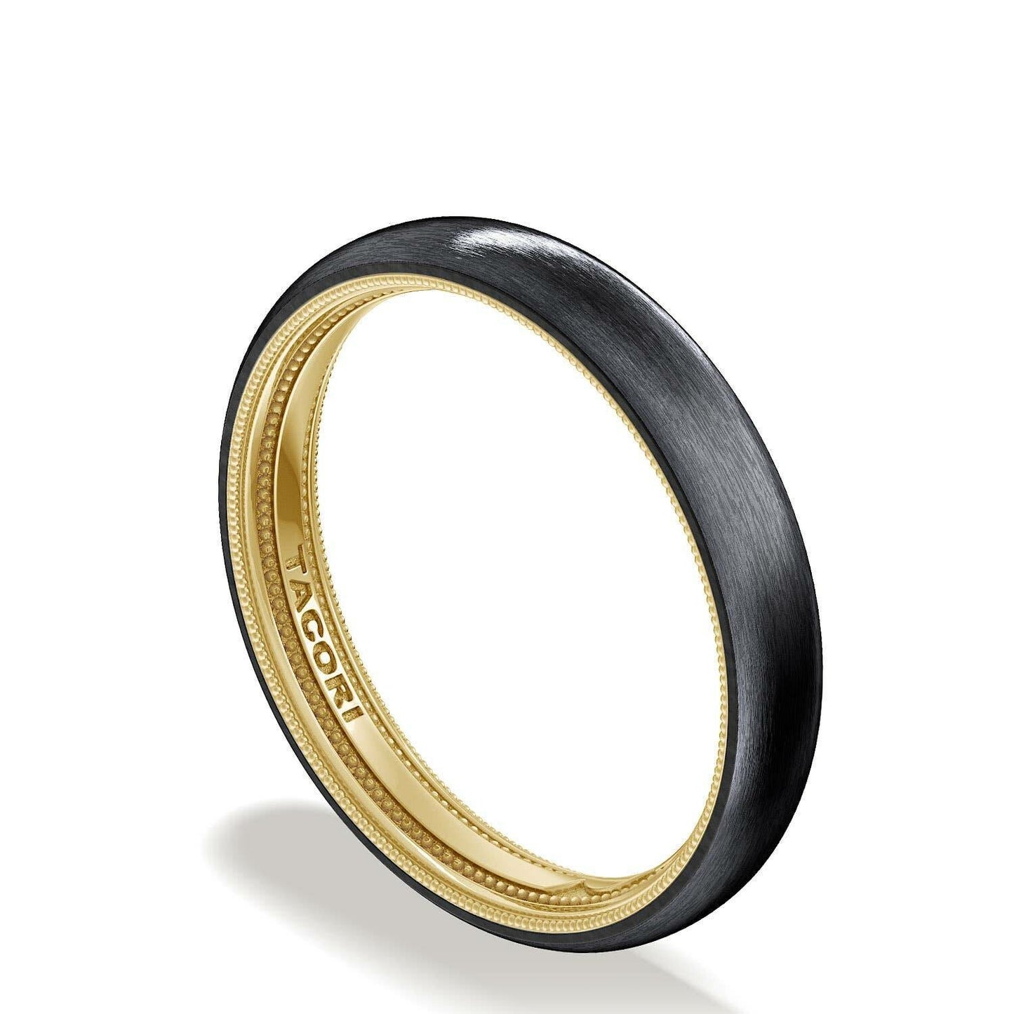 Two-Tone Round Wedding Band Style # 1604