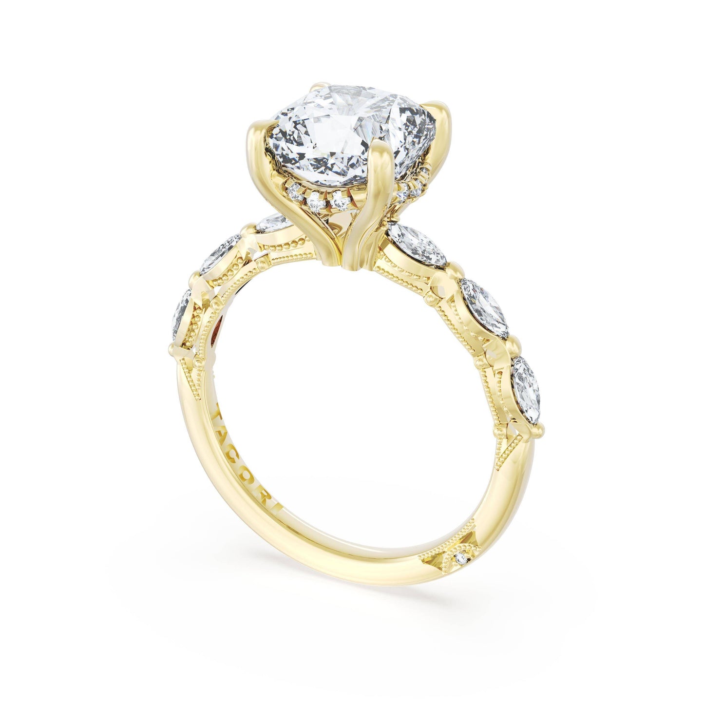 Cushion Solitaire Engagement Ring Style # 42228 CU