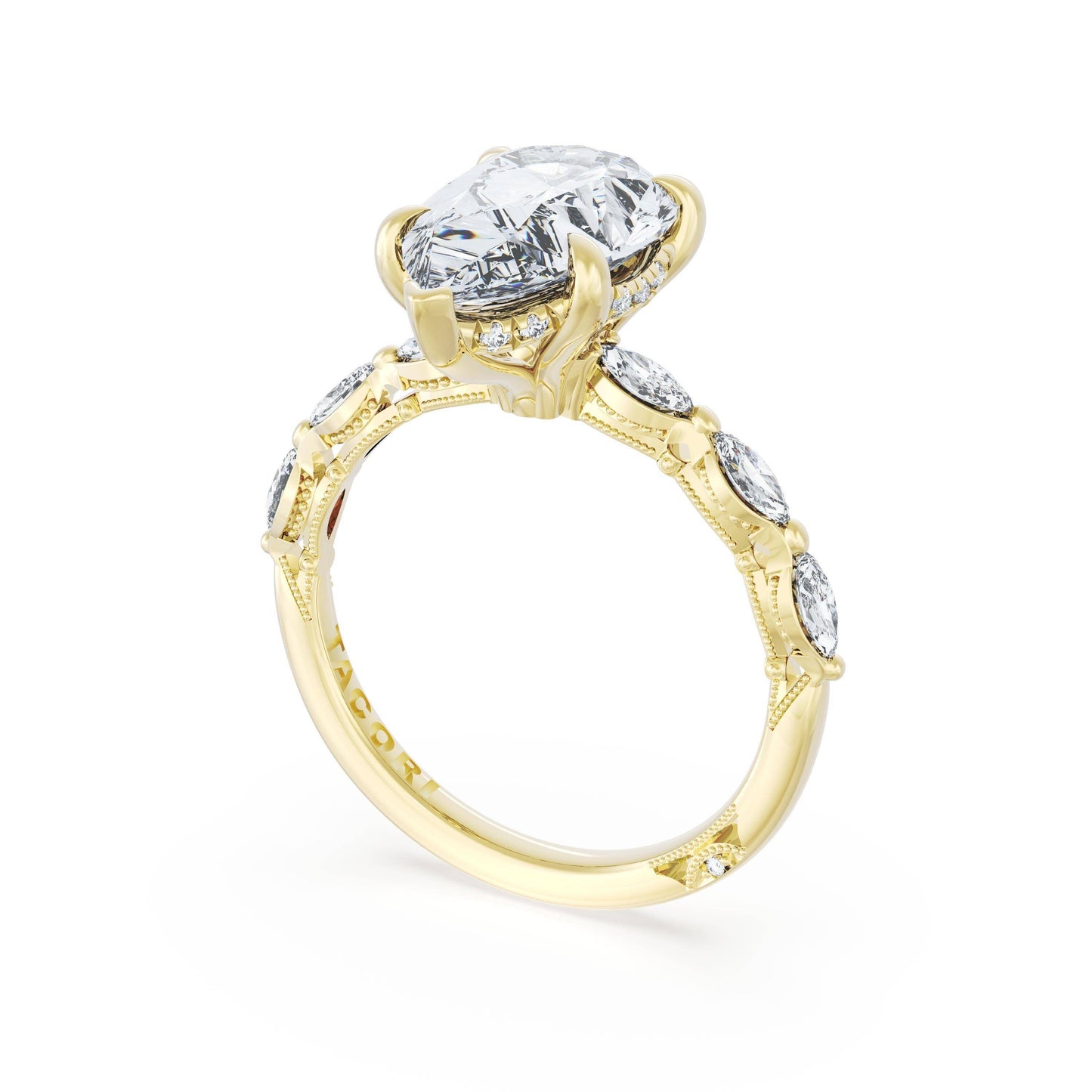 Pear Solitaire Engagement Ring Style # 4222