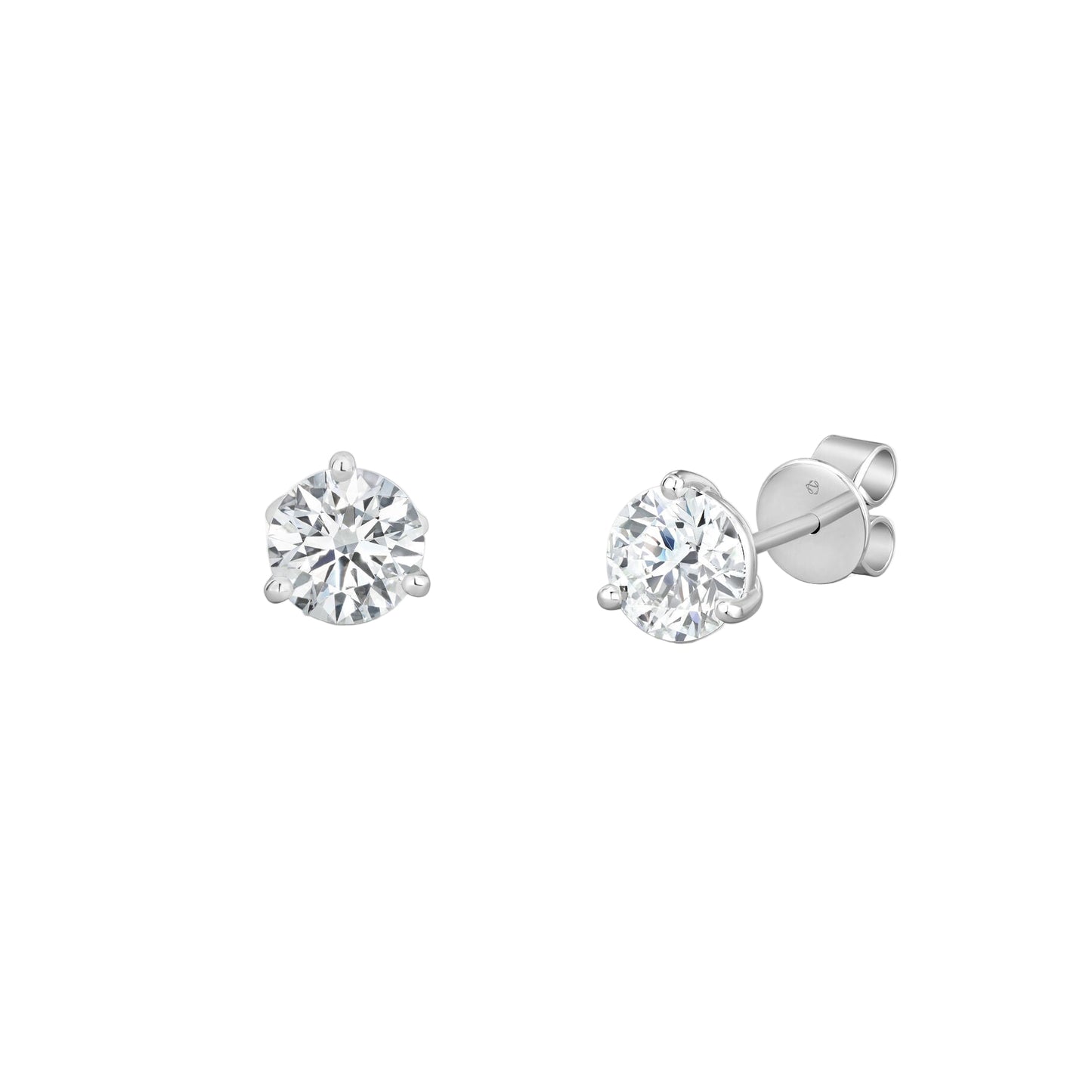 Three Prong Stud Earrings