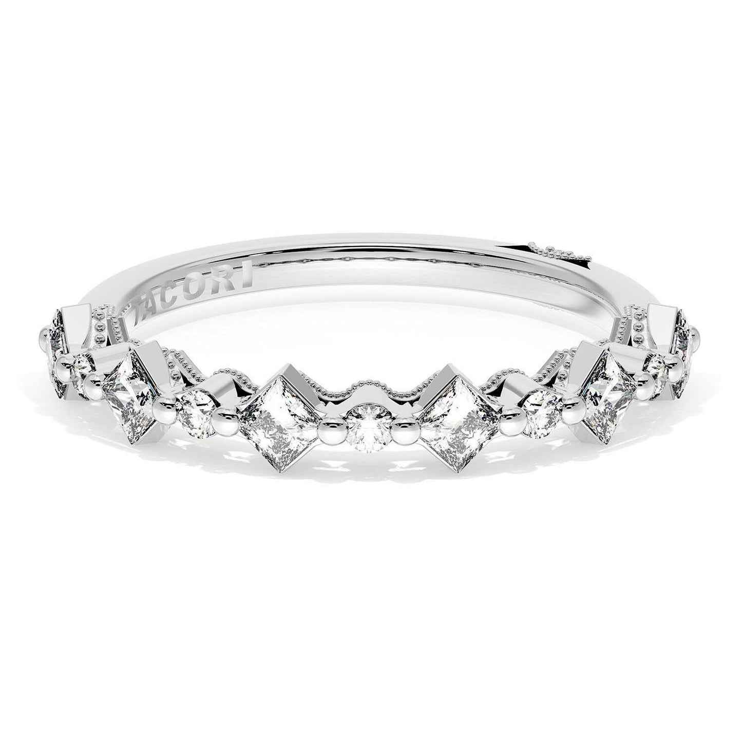 CarrÃ© and Round Diamond Wedding Band Style # 272937 B