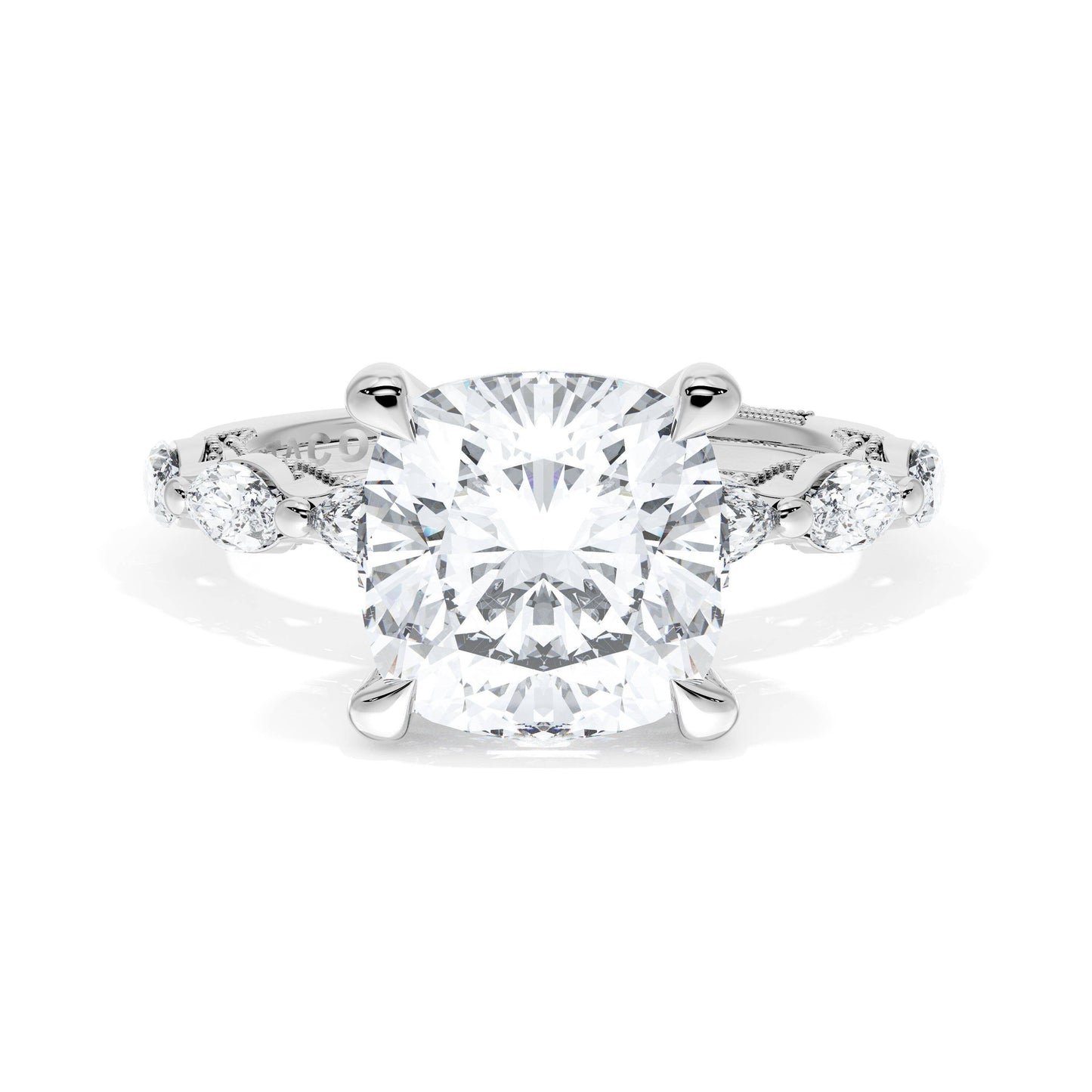 Cushion Solitaire Engagement Ring Style # 42228 CU