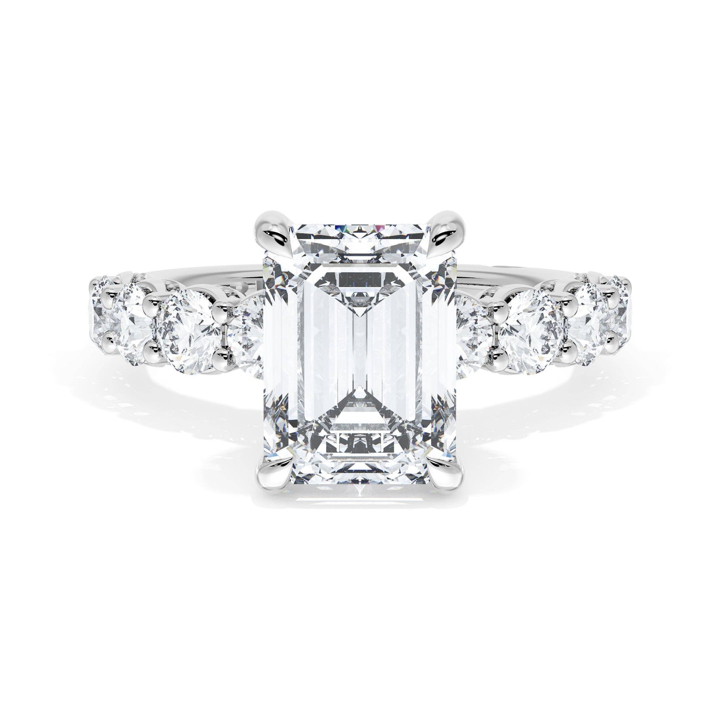 Emerald Solitaire Engagement Ring Style # 415 EC 95 X 7