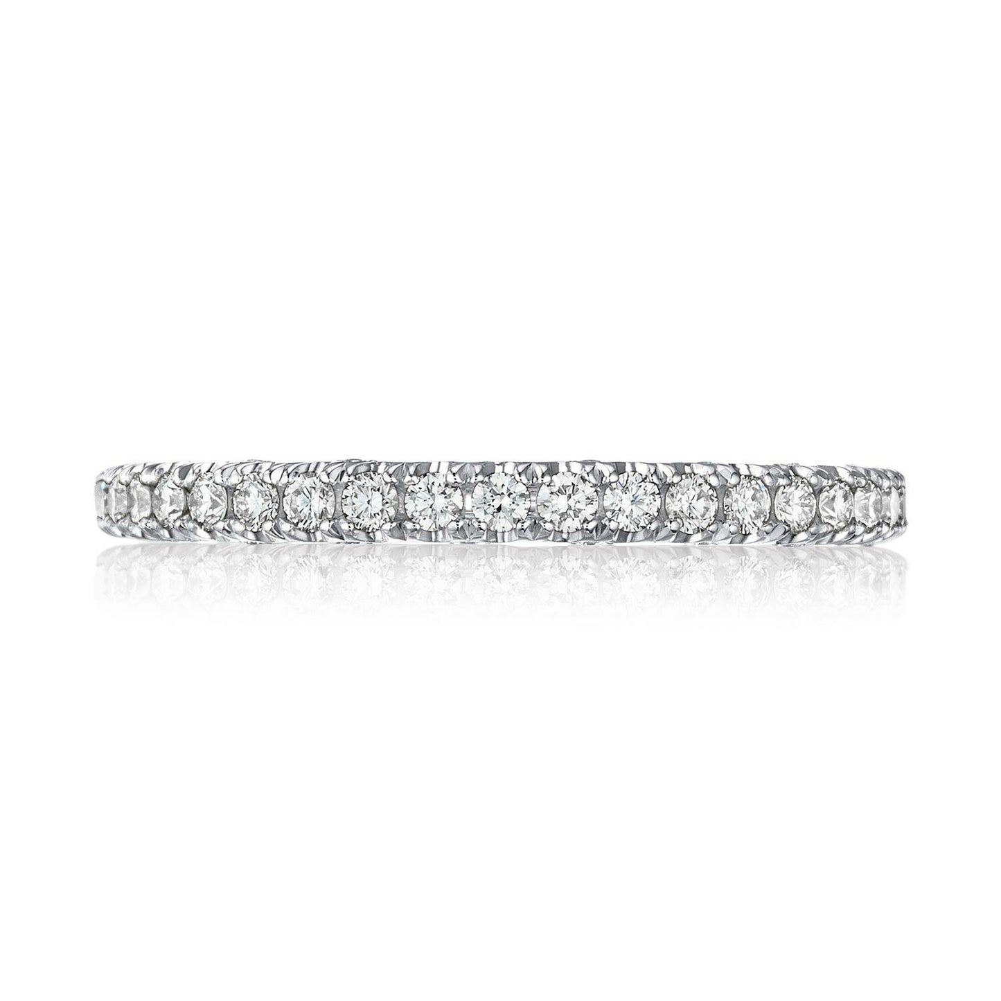 French PavÃ© Diamond Wedding Band Style # HT 2545
