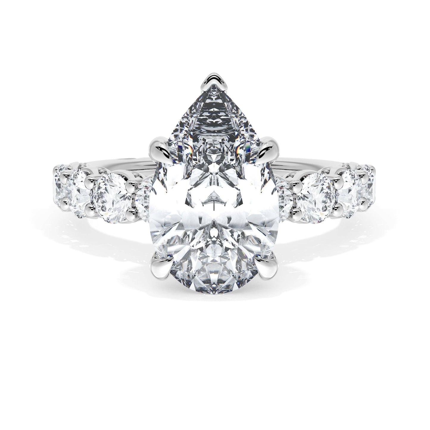Pear Solitaire Engagement Ring Style # 415 PS 13 X 8