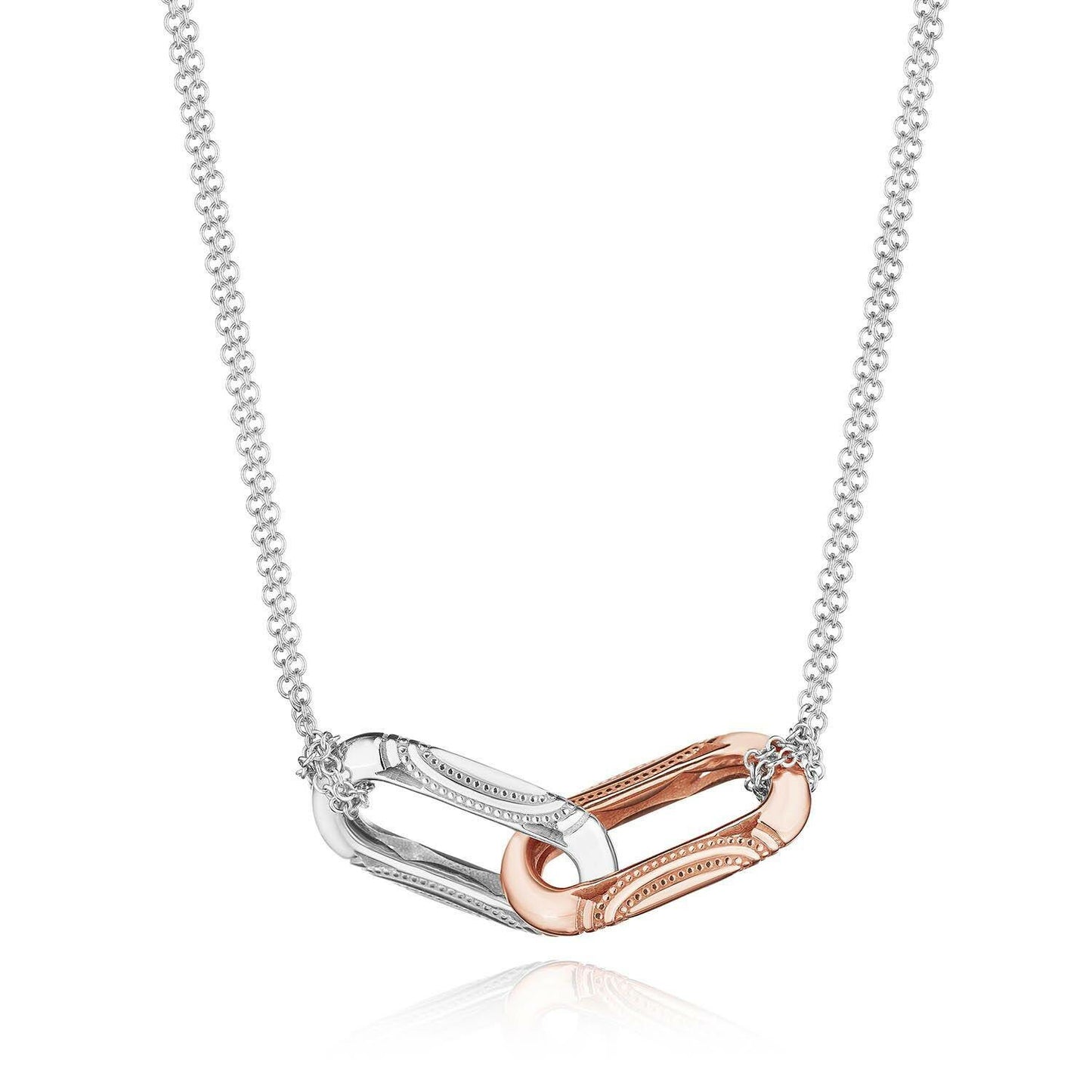 Double Link Pendant Necklace | Style FN 842