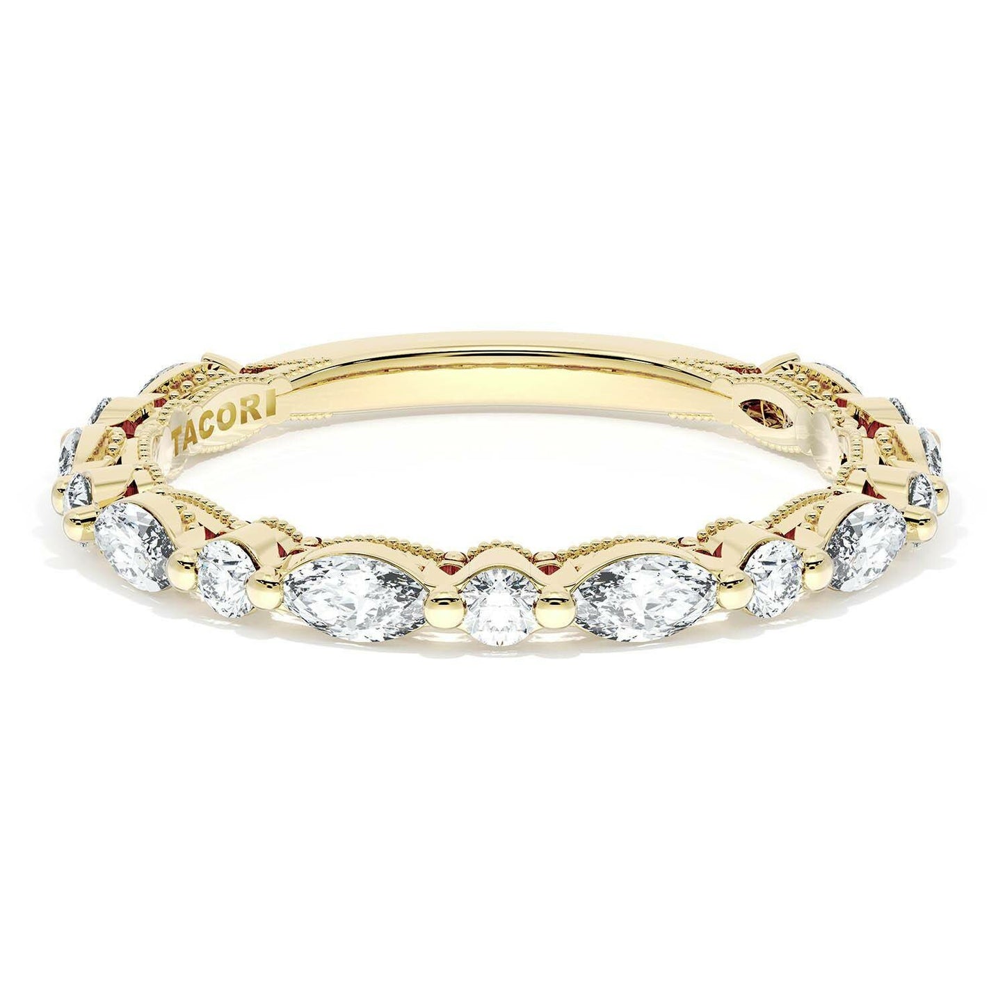 Marquise and Round Diamond Wedding Band Style # 272822 B 12