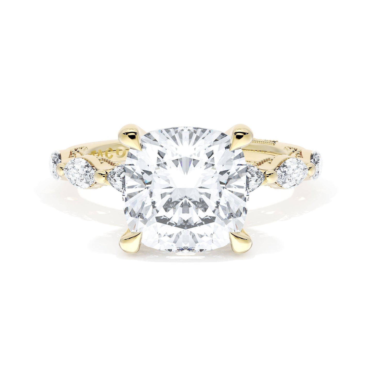 Cushion Solitaire Engagement Ring Style # 42228 CU