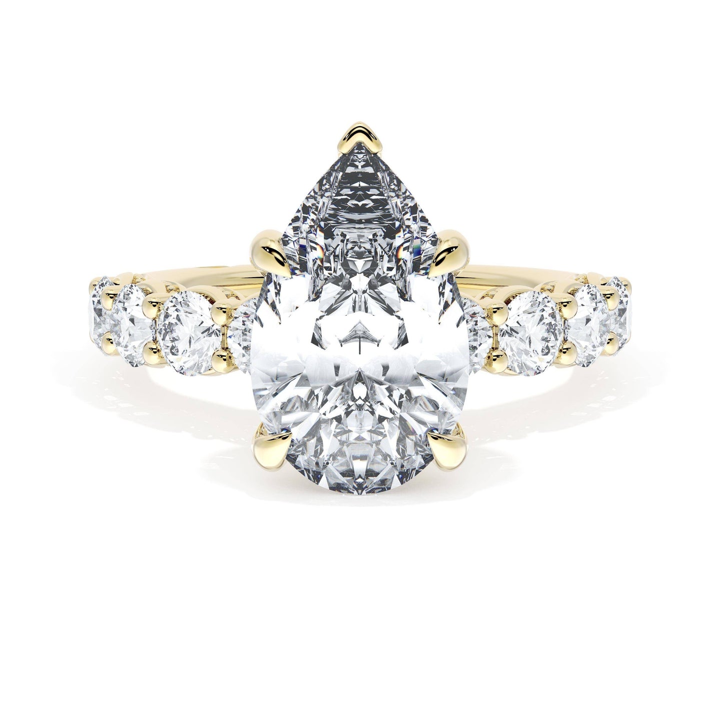 Pear Solitaire Engagement Ring Style # 415 PS 13 X 8
