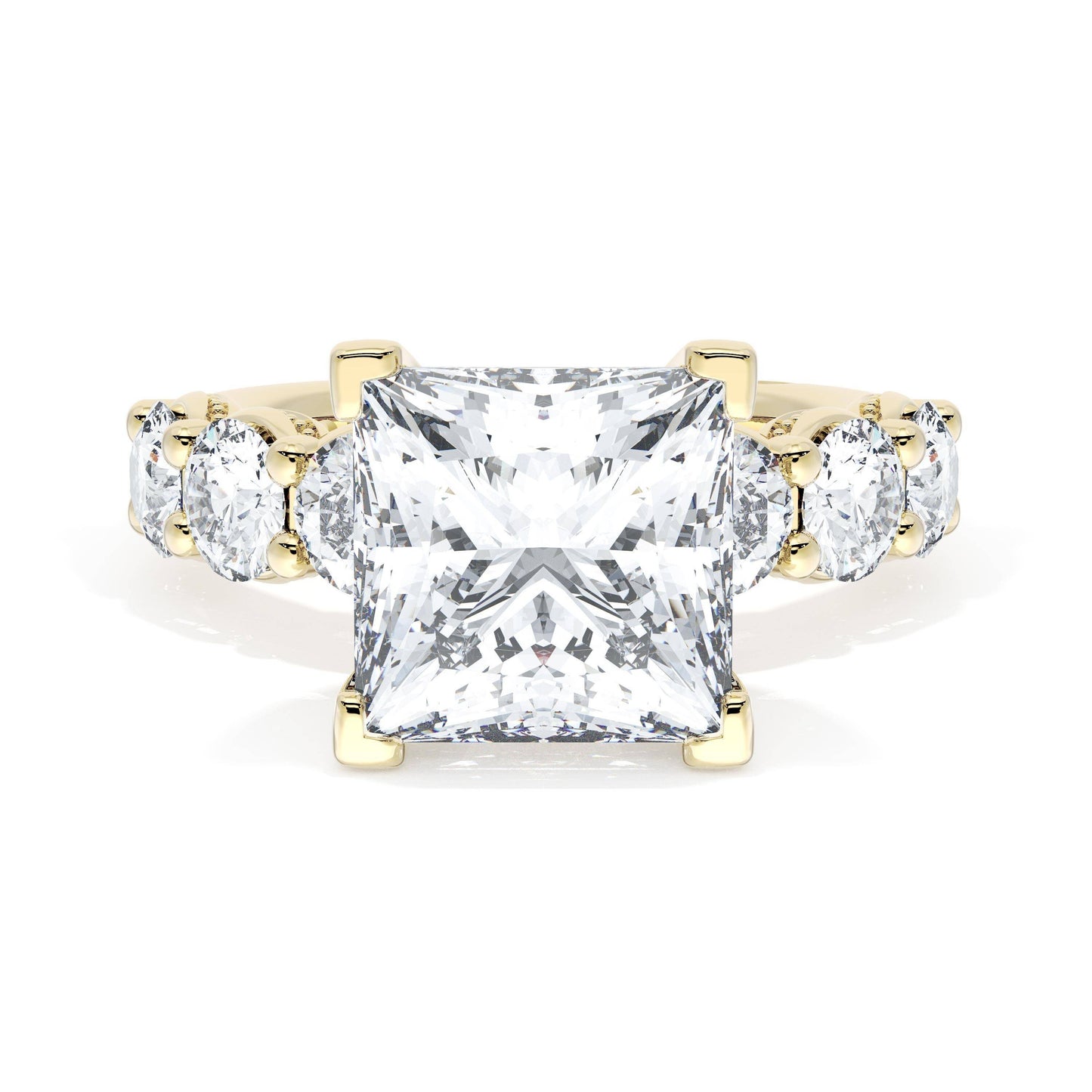Princess Solitaire Engagement Ring Style # 416 PR 9