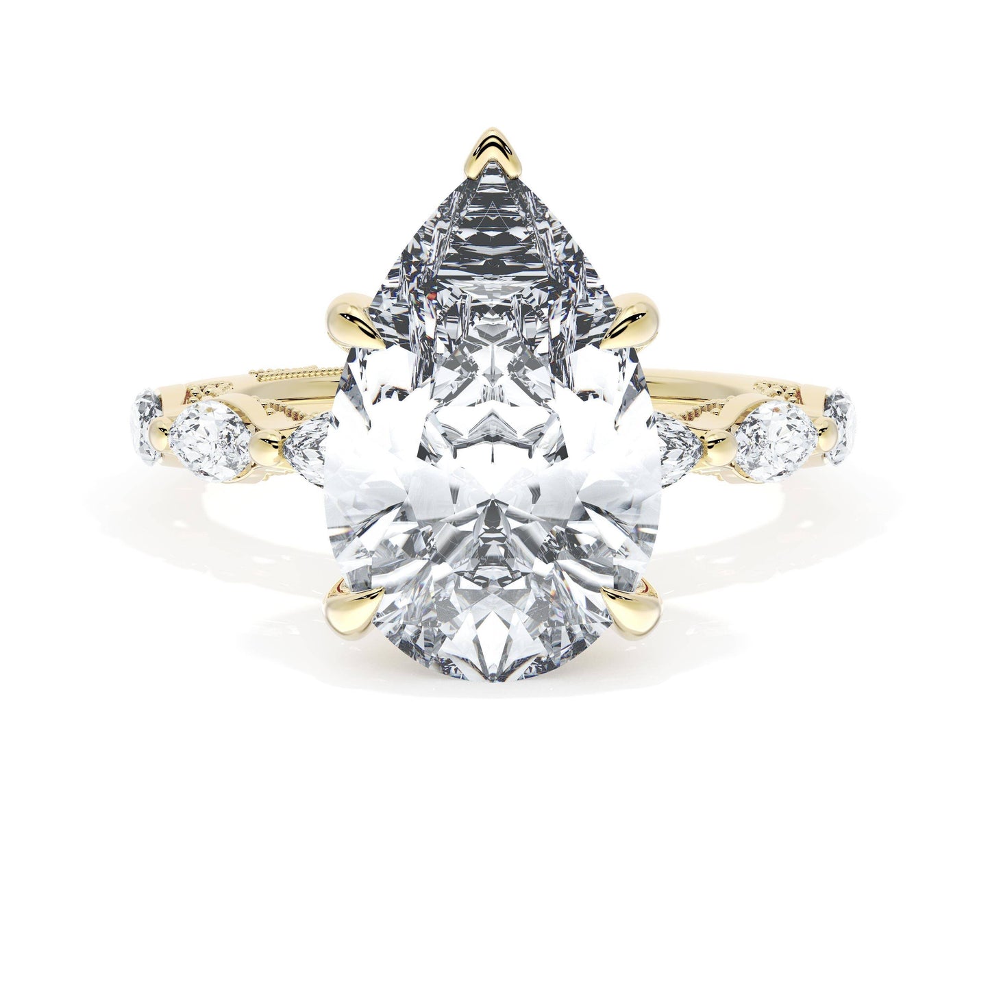 Pear Solitaire Engagement Ring Style # 4222