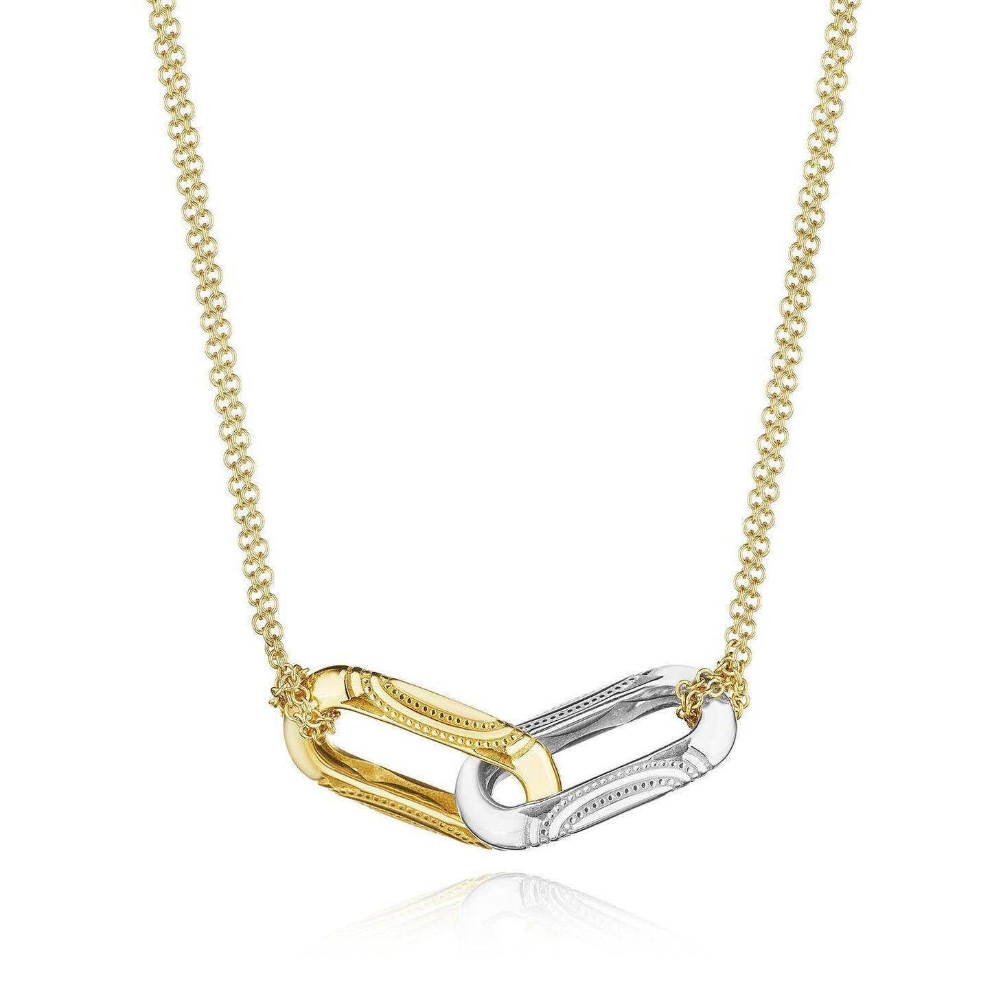 Double Link Pendant Necklace | Style FN 842