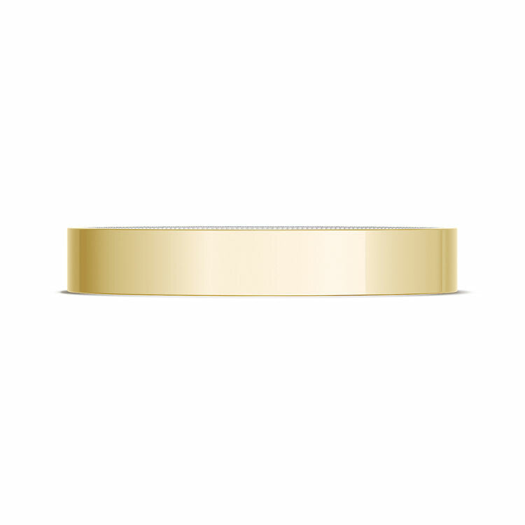 Classic Two-Tone Flat Wedding Band in High Polish Style # 15635