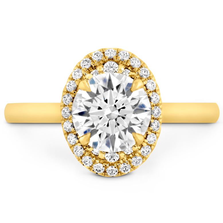 Juliette Oval Halo Engagement Ring