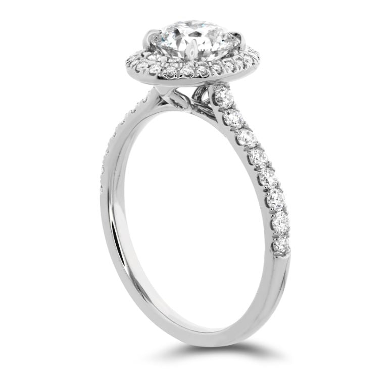 Juliette Oval Halo Diamond Engagement Ring