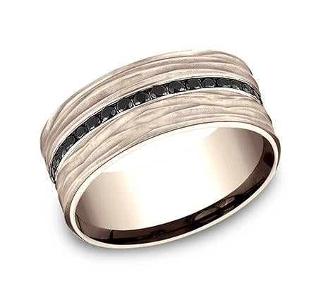 Ammara Stone White Gold 9mm Black Diamond Ring SKU CF489692W