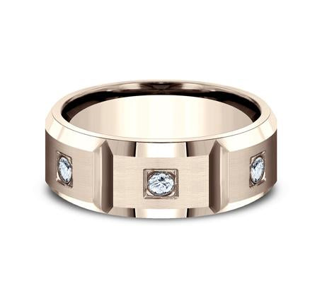 Benchmark Rose Gold 8mm Diamond Ring SKU CF528159R