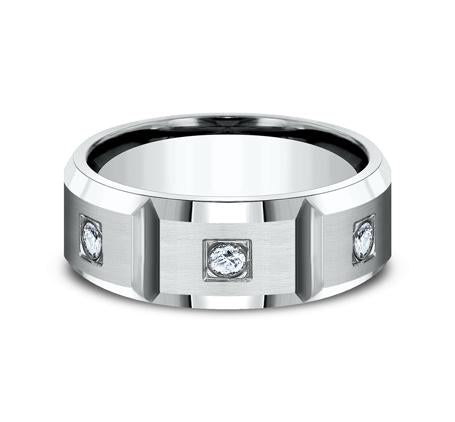 Benchmark White Gold 8mm Diamond Ring SKU CF528159W