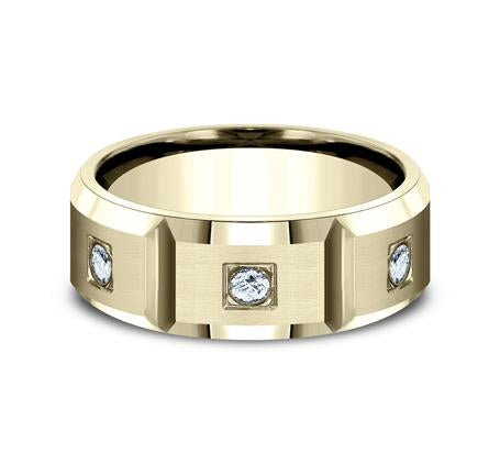 Benchmark Yellow Gold 8mm Diamond Ring SKU CF528159Y