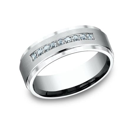 Benchmark Argentium Silver 7mm Diamond Ring SKU CF67380SV