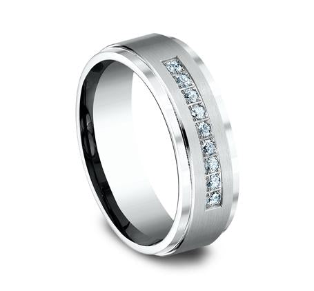 Benchmark Argentium Silver 7mm Diamond Ring SKU CF67380SV