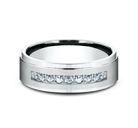 Benchmark Argentium Silver 7mm Diamond Ring SKU CF67380SV