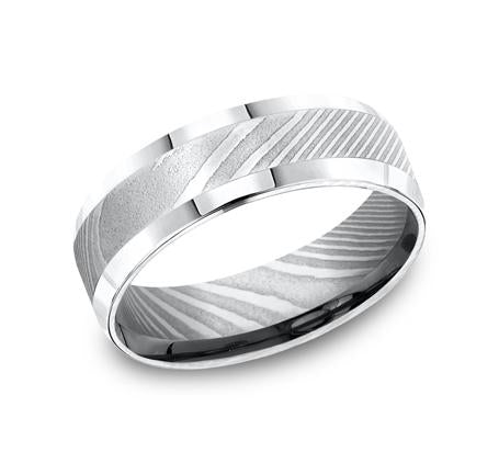 Forge Damascus Steel 7mm Ring SKU CF67416DS