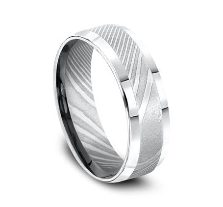 Forge Damascus Steel 7mm Ring SKU CF67416DS