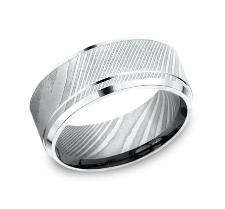 Forge Damascus Steel 9mm Ring SKU CF69486DS