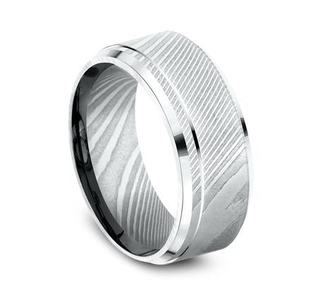 Forge Damascus Steel 9mm Ring SKU CF69486DS