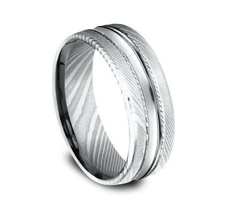 Forge Damascus Steel 7.5mm Ring SKU CF717505DS