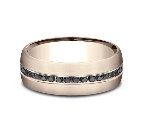 Benchmark Rose Gold 7.5mm Black Diamond Ring SKU CF717551R