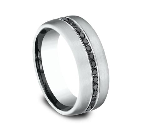 Benchmark White Gold 7.5mm Black Diamond Ring SKU CF717551W