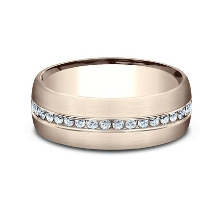 Benchmark Rose Gold 7.5mm Diamond Ring SKU CF717573R