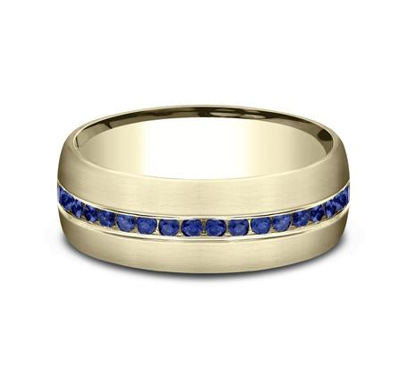 Benchmark Yellow Gold 7.5mm Sapphire Ring SKU CF717574Y
